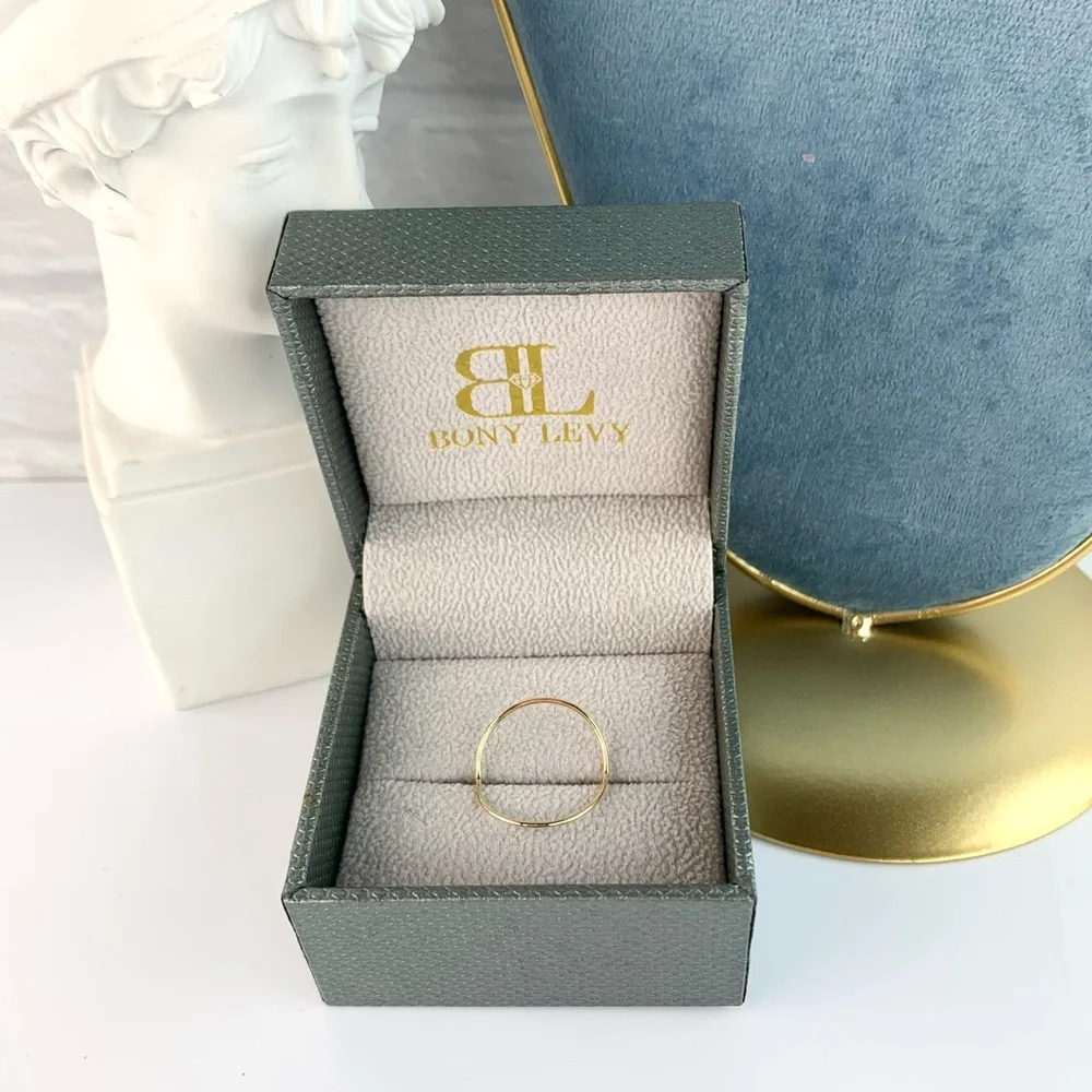 NEW! Bony Levy 14K Yellow Gold Open Circle Ring Size 6